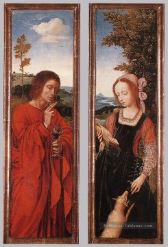 Jean Baptiste et Sainte Agnès Quentin Matsys Peinture à l'huile